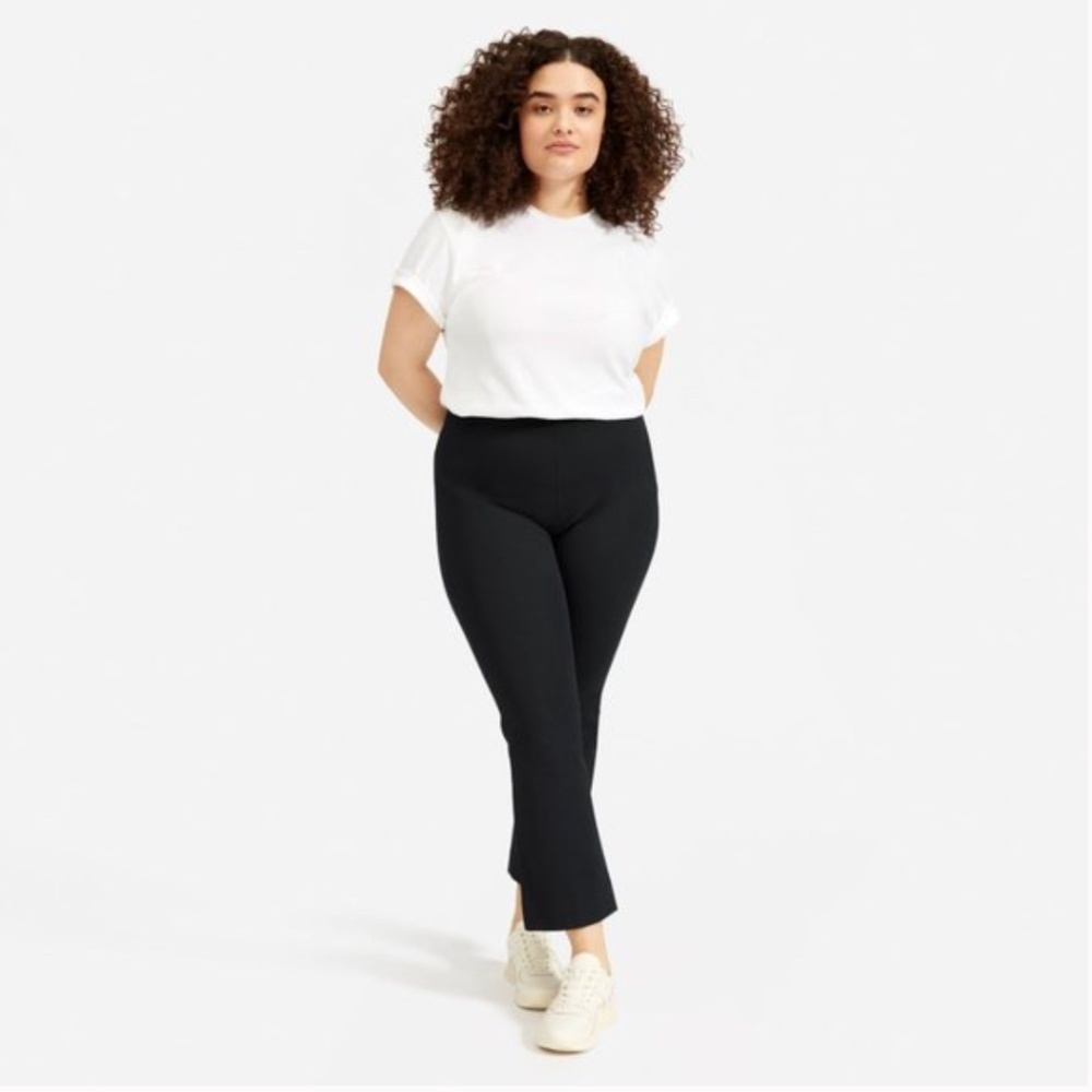 Everlane Black Kick Crop side zip work pant size 6